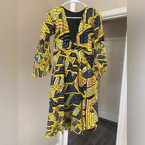 African fabric skater dress